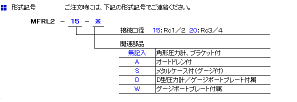 MFRL2シリーズ（空気圧機器）｜株式会社TAIYO(Parker TAIYO)