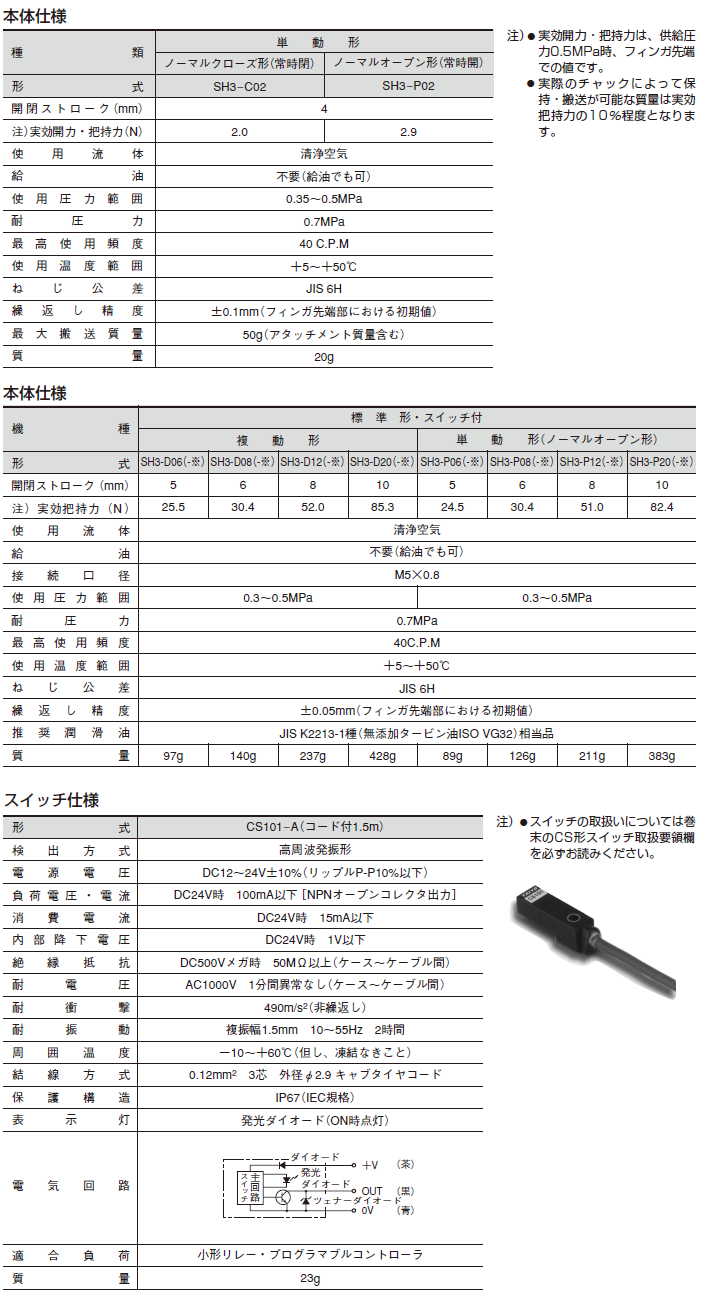 SH3シリーズ（空気圧機器）｜株式会社TAIYO(Parker TAIYO)